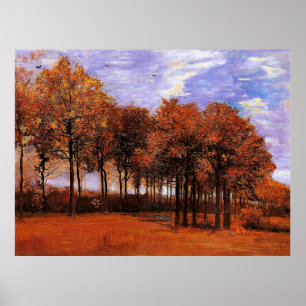 Póster Van Gogh - Paisaje de otoño,