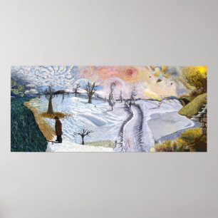 Póster Van Gogh: Paisaje del invierno
