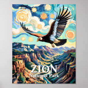 Póster Van Gogh personalizado Zion Canyon Ave California