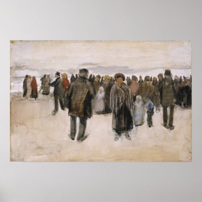 Póster Van Gogh - Playa De Scheveningen 1882 (Frente)