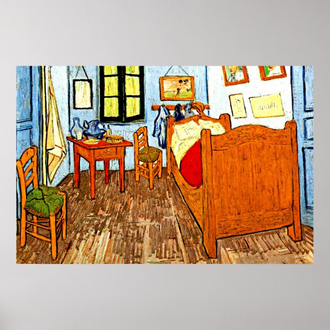 Póster Van Gogh - Poster del dormitorio de Vincent (Frente)