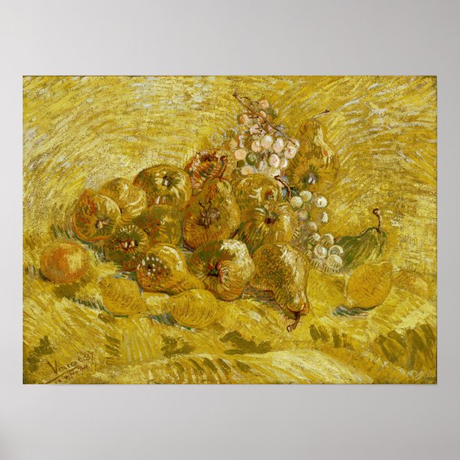 Póster Van Gogh - Quinces, Lemones, Peras Y Uvas (Frente)