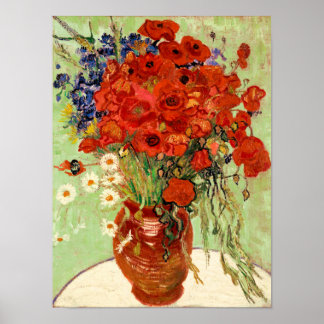 Póster Van Gogh Red Poppies Still Life