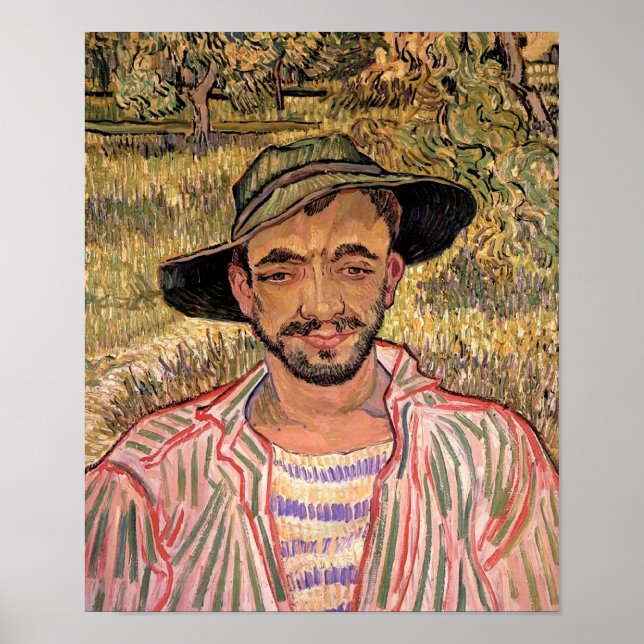Póster Van Gogh - Retrato de un joven campesino (Frente)