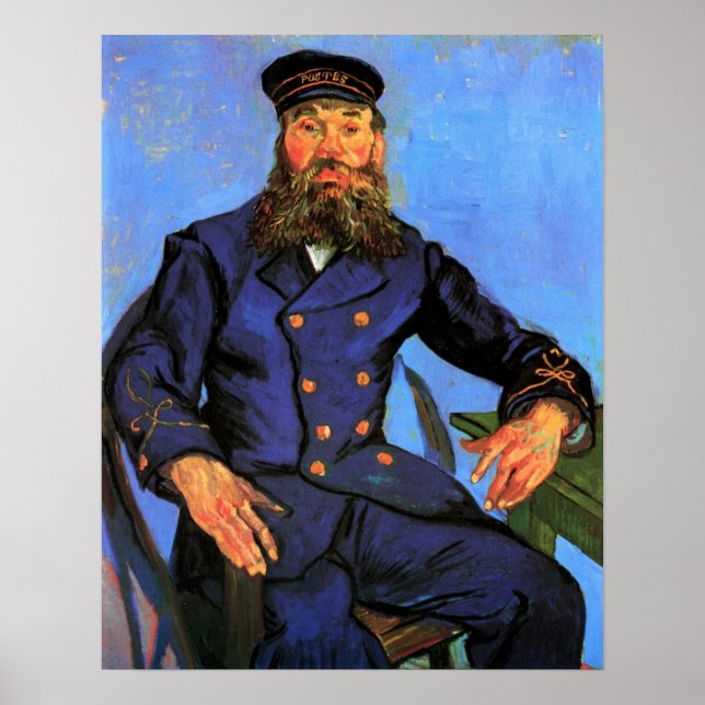 Póster Van Gogh, Retrato del cartero Joseph Roulin (Frente)