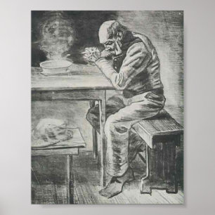 Póster Van Gogh - rezo antes de la comida