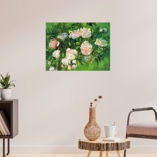 Póster Van Gogh - rosas rosas rosas,