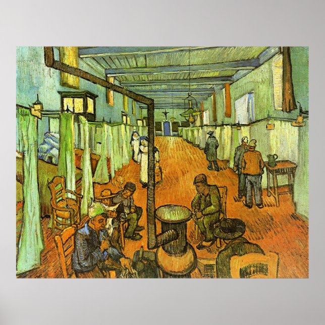 Póster Van Gogh, Sala del Hospital, (Frente)