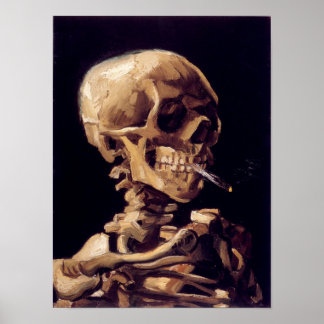 Póster Van Gogh Skeleton Painting Poster