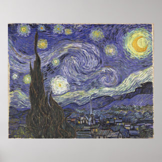 Póster van Gogh - Starry Night (1889)