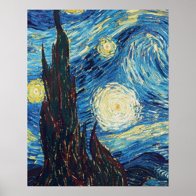 Póster Van Gogh Starry Night Classic Impresionsionist Art (Frente)