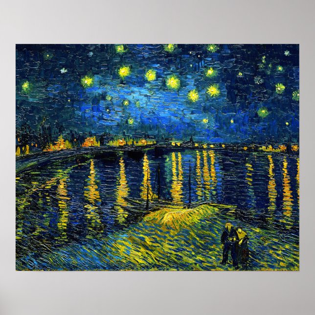 Póster Van Gogh - Starry Night over the Rhone Poster (Frente)