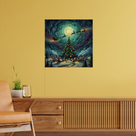 Póster Van Gogh 'Starry Night' Square Giclée - 24x24