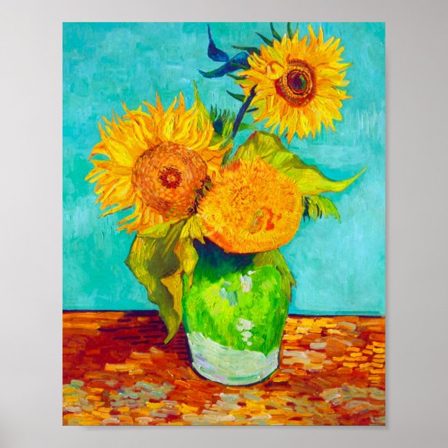 Póster Van Gogh Sunflowers (Frente)