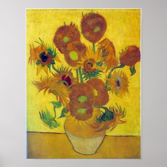 Póster Van Gogh Sunflowers (Frente)