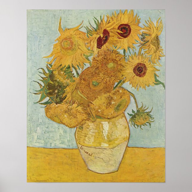 Póster Van Gogh Sunflowers (Frente)