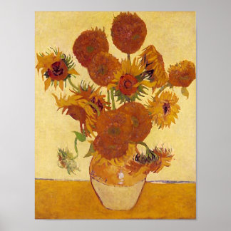 Póster Van Gogh Sunflowers (F454) Bella Artes Vintage