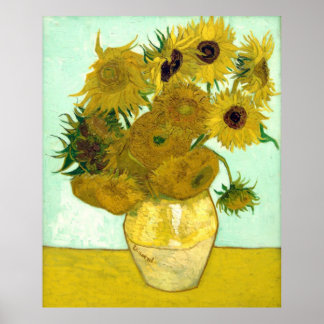 Póster Van Gogh Sunflowers (F456) Bella Artes Vintage