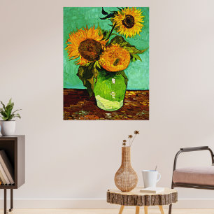 Póster Van Gogh - Sunflowers, Three,