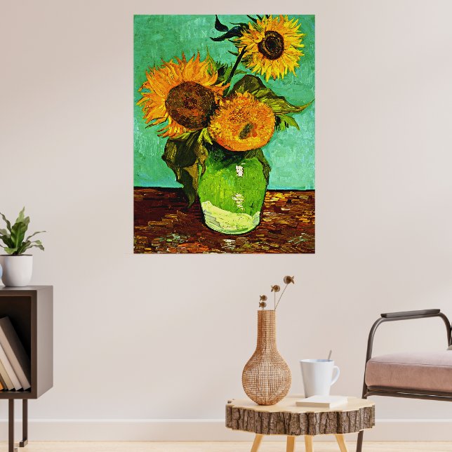 Póster Van Gogh - Sunflowers, Three, (Salón 3)