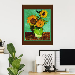 Póster Van Gogh - Sunflowers, Three,