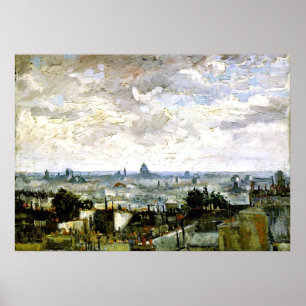 Póster Van Gogh - Techos de París