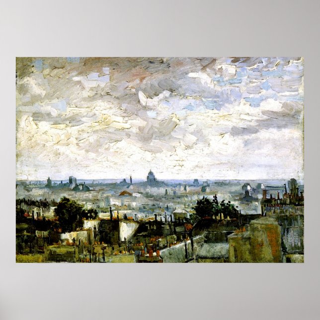 Póster Van Gogh - Techos de París (Frente)
