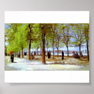 Póster Van Gogh - Terraza en el jardín de Luxemburgo