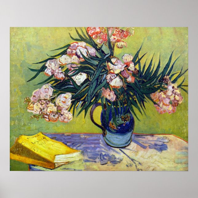 Póster Van Gogh - Todavía la vida con el Oleander (Frente)