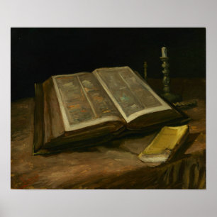 Póster Van Gogh - Todavía La Vida Con La Biblia