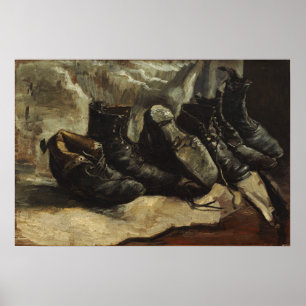 Póster Van Gogh - Tres Pares De Zapatos 1886