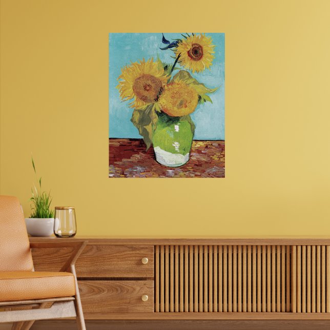 Póster Van Gogh Two Sunflowers Original Art Masterpiece  (Salón 2)