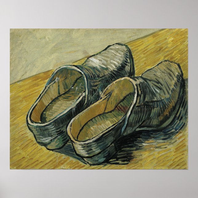 Póster Van Gogh - Un par de zuecos de cuero (Frente)