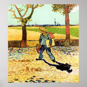 Póster Van Gogh: Un pintor camino al trabajo