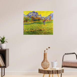Póster Van Gogh - Un prado en la montaña,