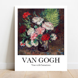 Póster Van Gogh Vase con carnations Art Print