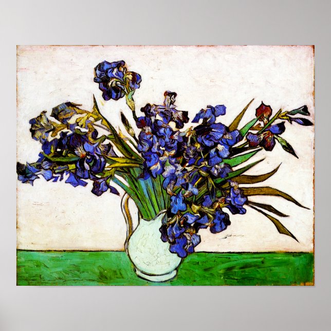 Póster Van Gogh Vase del Poster irlandés (Frente)