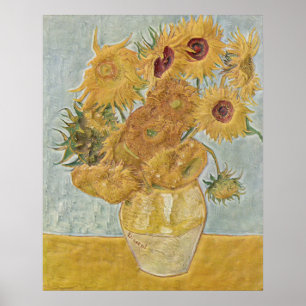 Póster Van Gogh - Vase Doce Sunflowers