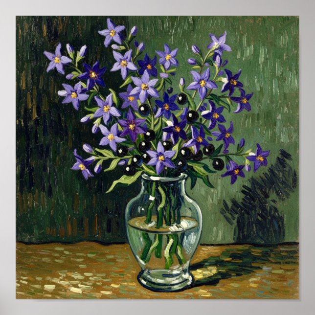 Póster Van Gogh Vase with Nightshade (Frente)