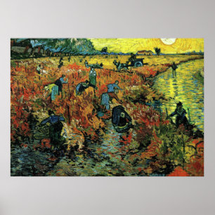 Póster Van Gogh - Viñedos rojos en Arles