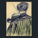 Póster Van Gogh - Violinista visto desde atrás<br><div class="desc">Esta obra maestra, titulada Violinista visto desde la espalda, es realizada por el famoso artista Vincent van Gogh usando tiza sobre papel. Está bajo el estilo post-impresionismo y fue completado por van gogh en 1887. Vincent van Gogh era un pintor holandés post-impresionista cuyo trabajo, notable por su belleza áspera, honestidad...</div>
