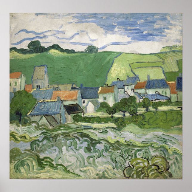 Póster Van Gogh - Vista De Auvers (Frente)