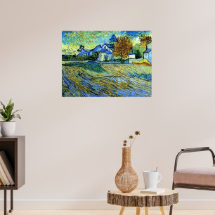 Póster Van Gogh - Vista de la Iglesia de San Pablo,
