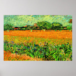 Póster Van Gogh - Vista de los Arles con los irlandeses