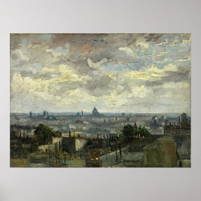 Póster Van Gogh - Vista De París (Frente)