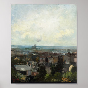 Póster Van Gogh - Vista de París desde Montmartre