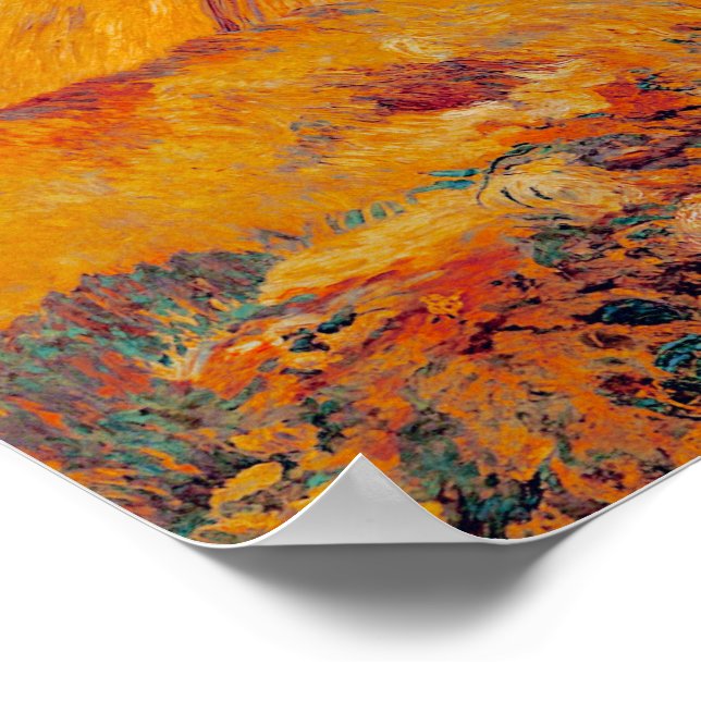 Póster Van Gogh Wheat Fields (Esquina)