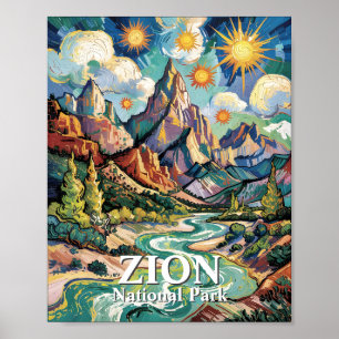 Póster Van Gogh Zion Virgin River Patriarcas Personalizad