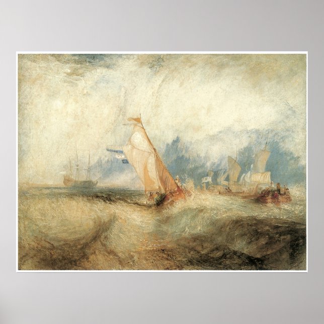 Póster Van Tromp, Ships at Sea J.M.W. Turner (Frente)