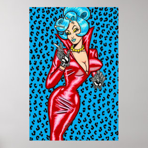 Póster Vana DeVinyl™/Poster Vinyl Rojo/Azul